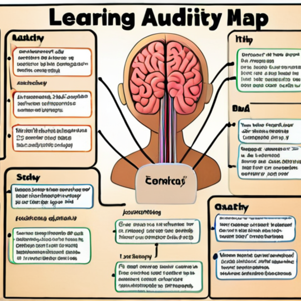 ** A visually appealing mind map or diagram showcasing different learning styles (visual, auditory, kinesthetic) connected to corresponding study methods like watching videos, listening to recordings, or doing simulations. Consider incorporating study tools and resources to make it suitable for the target audience.

**