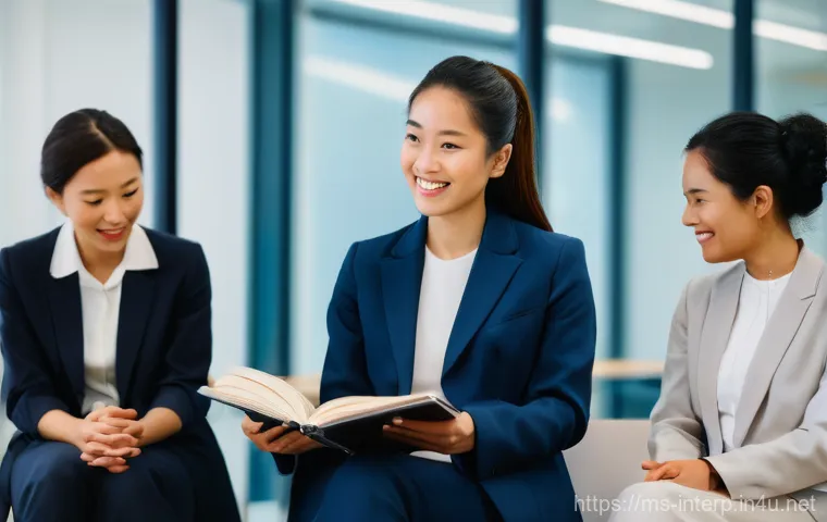 국제통역사 업무 능력 향상 팁 - **Prompt:** A diverse group of international delegates from different cultural backgrounds are engag...